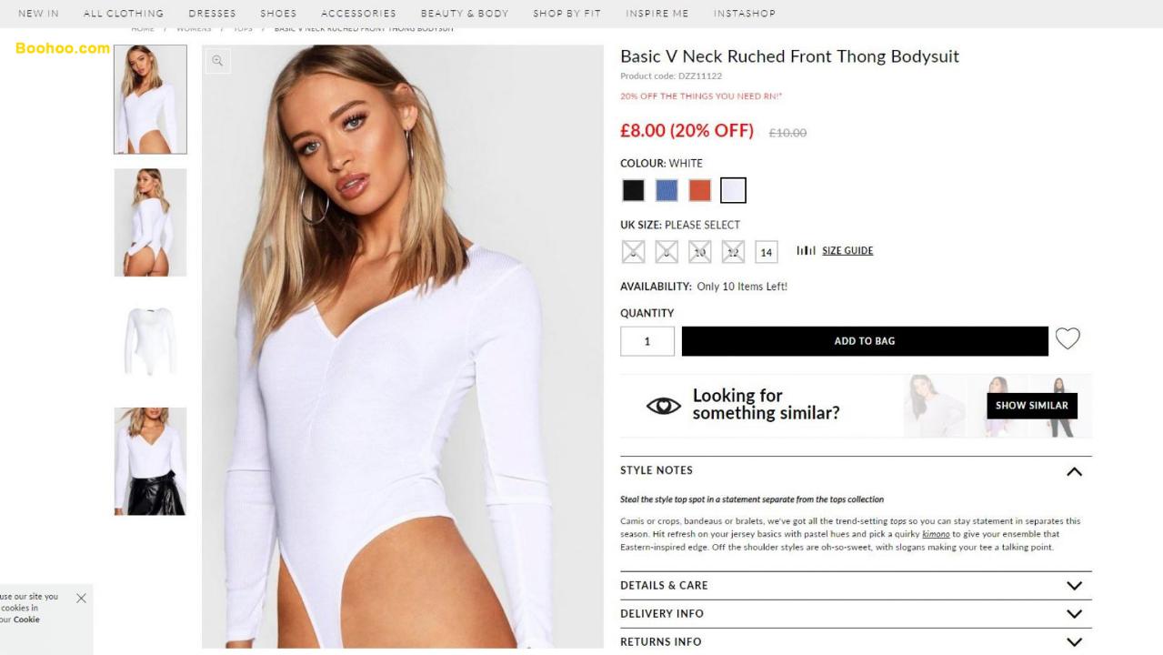 Online retailer's high-cut 'front thong' bodysuit gets backlash