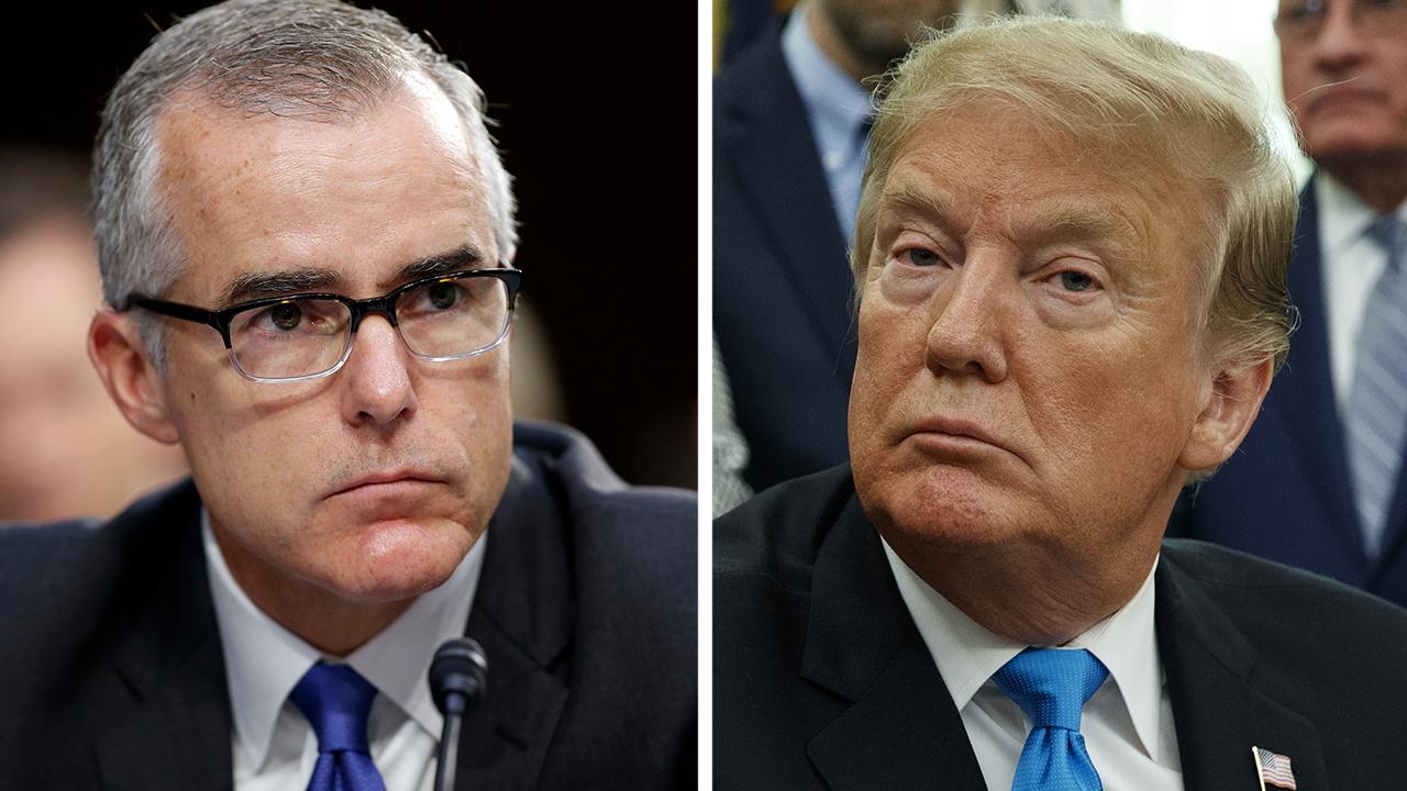 'Poor man's J. Edgar Hoover': Trump goes after fired acting FBI Director Andrew McCabe over book