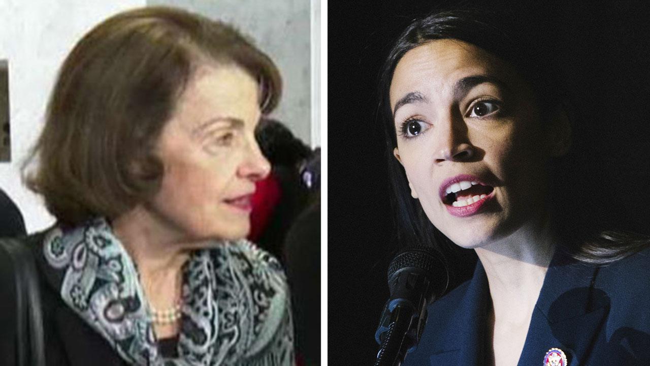 Feinstein Ocasio Cortes Clash Over Green New Deal And How To Pay