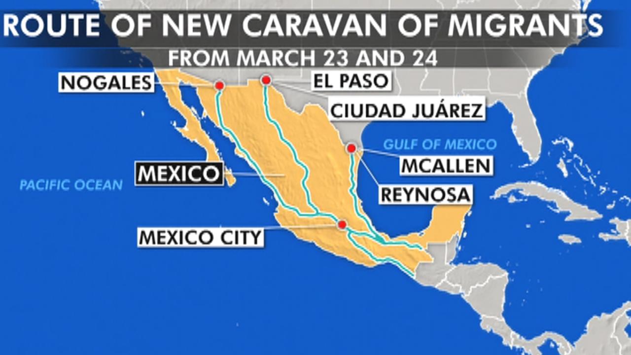 Caravan of over 1K migrants from Central American and Cuba heading towards US-Mexico border