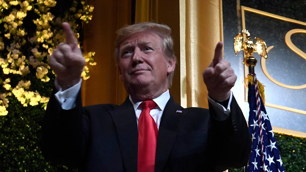 President Trump workshops 2020 campaign slogan at the NRCC Annual Spring Dinner