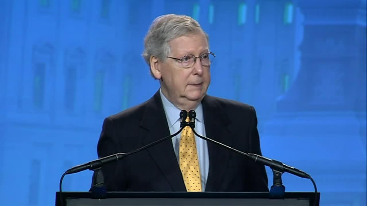 Senate Majority Leader Mitch McConnell has harsh words for Medicare for All