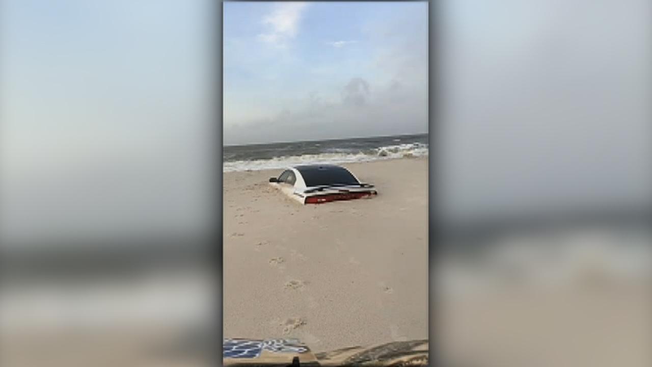 Car found stuck in floodwater for three days