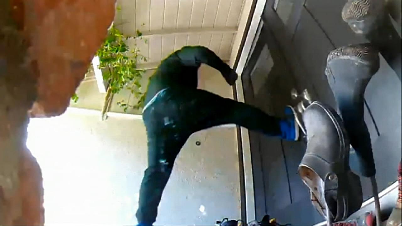 Watch: California homeowner scares off masked burglars
