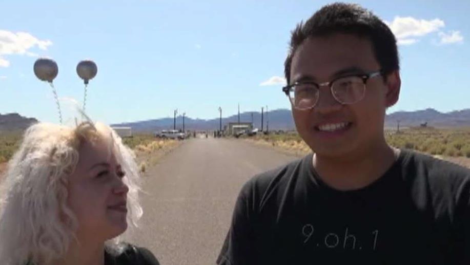 Area 51 raiders have a pleasant exchange with military and police