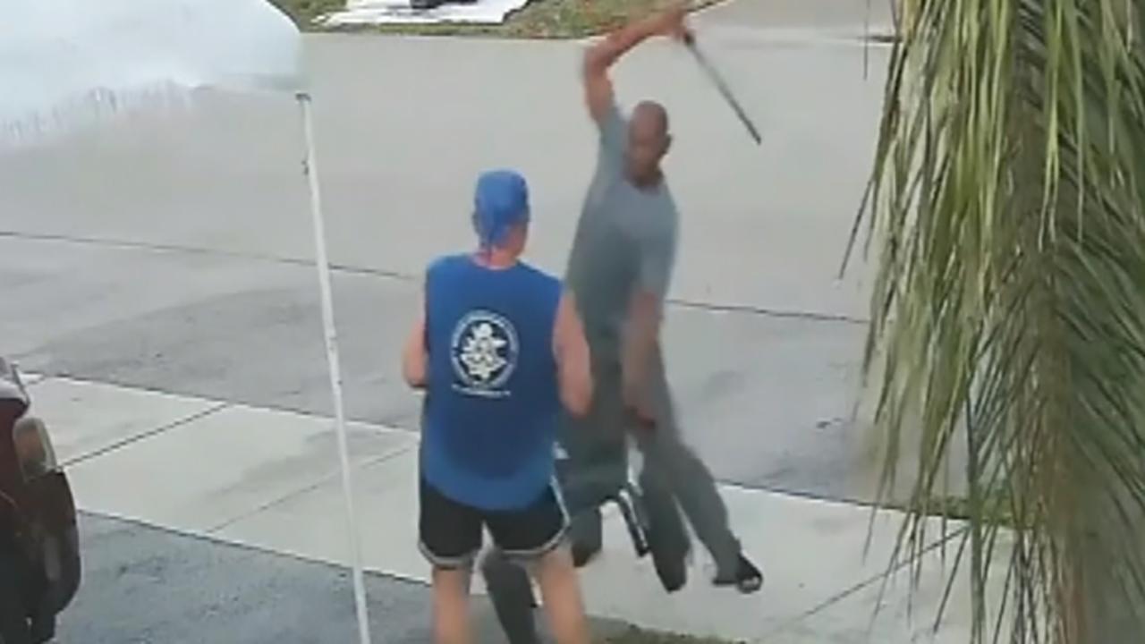 Florida man arrested, caught on video using samurai sword to fight over wheelbarrow