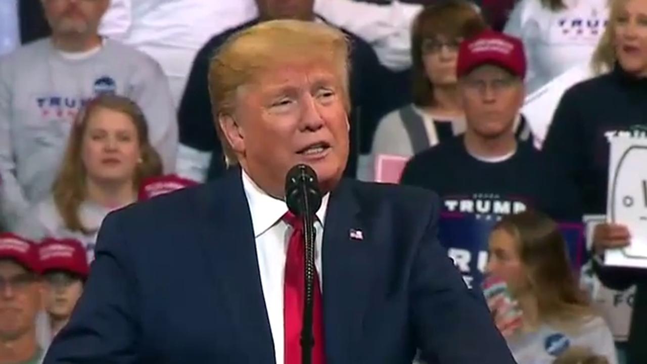 Trump slams Democrats for trying to 'overthrow American democracy' during rally