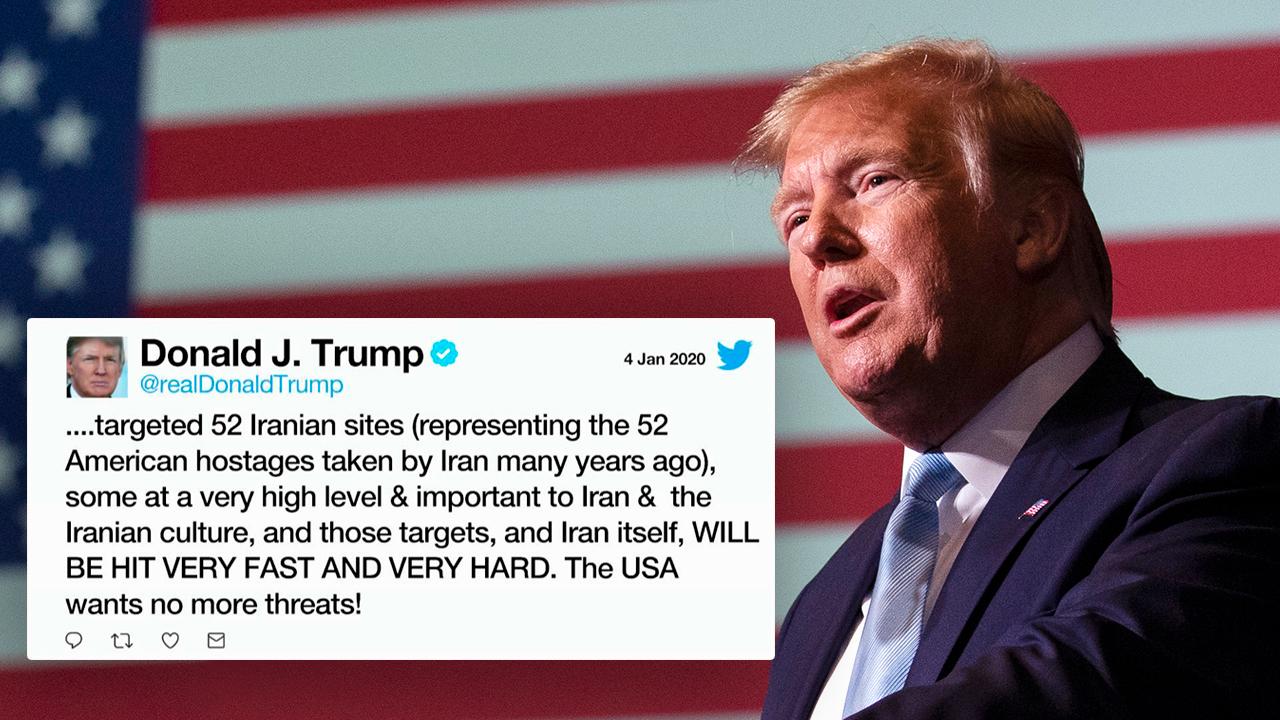 Trump Warns Iran Us Has Targeted 52 Iranian Sites And Will Hit Very Fast And Very Hard If