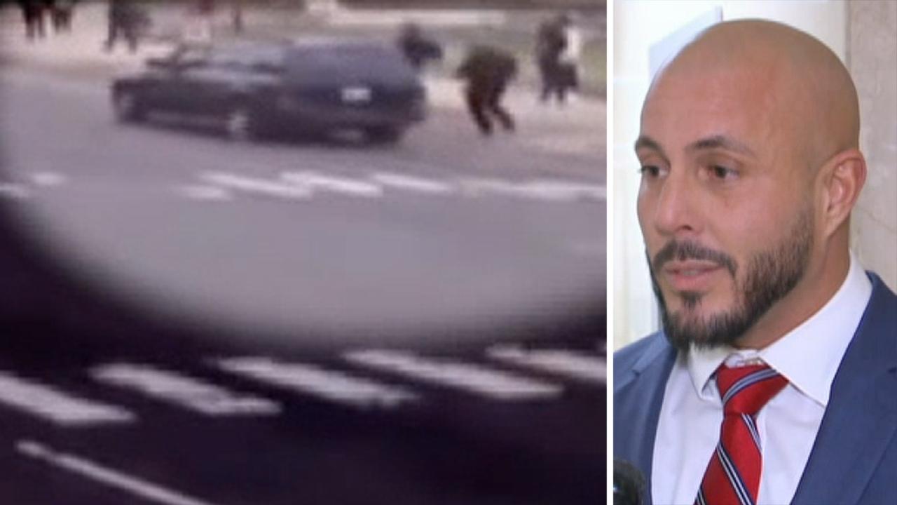 Connecticut police officer stops runaway SUV from hitting school children