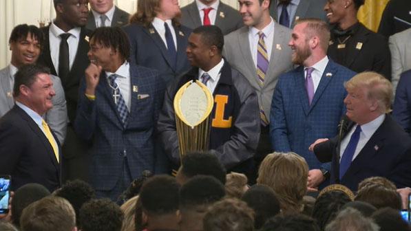 Trump to LSU players: 'You're going to make so much money'